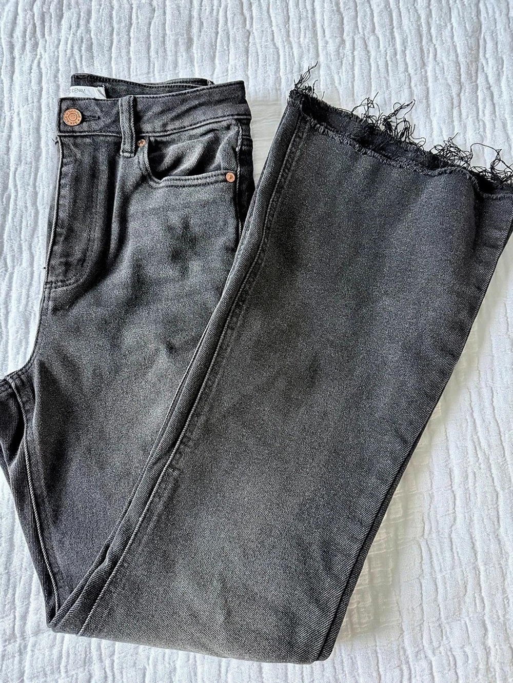 Garage Mid Rise Flare Jeans Black Waist 27 size 5